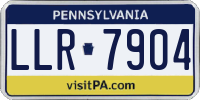 PA license plate LLR7904