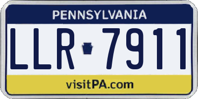 PA license plate LLR7911