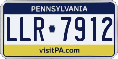 PA license plate LLR7912