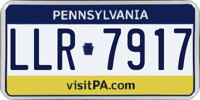 PA license plate LLR7917