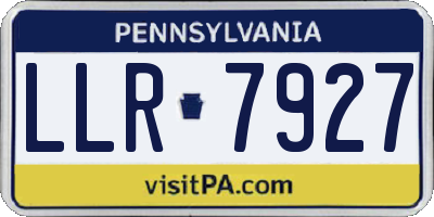 PA license plate LLR7927