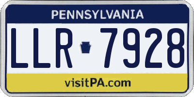 PA license plate LLR7928
