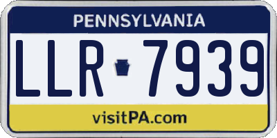 PA license plate LLR7939