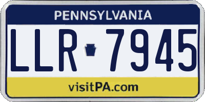PA license plate LLR7945