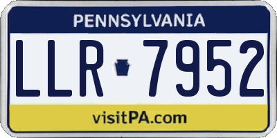 PA license plate LLR7952