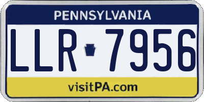 PA license plate LLR7956