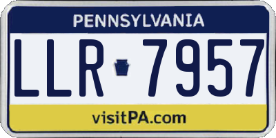 PA license plate LLR7957