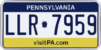 PA license plate LLR7959