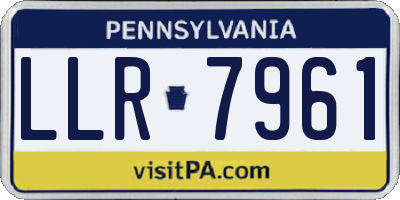 PA license plate LLR7961