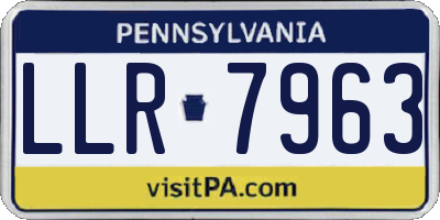 PA license plate LLR7963
