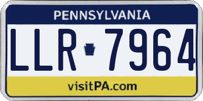 PA license plate LLR7964