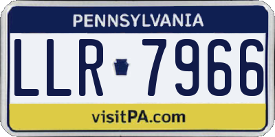 PA license plate LLR7966