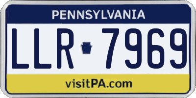 PA license plate LLR7969