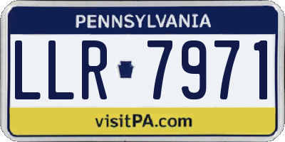 PA license plate LLR7971