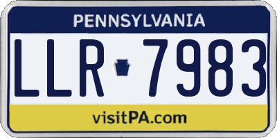 PA license plate LLR7983
