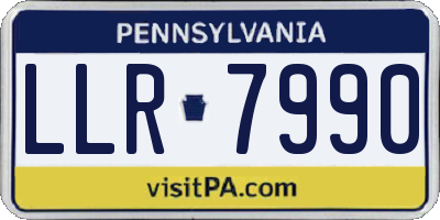 PA license plate LLR7990