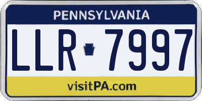 PA license plate LLR7997