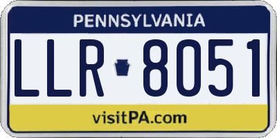 PA license plate LLR8051