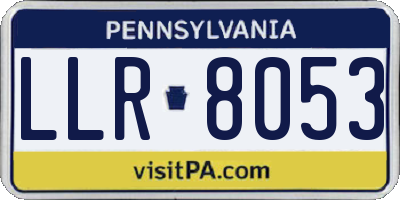 PA license plate LLR8053