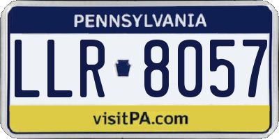 PA license plate LLR8057