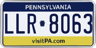 PA license plate LLR8063