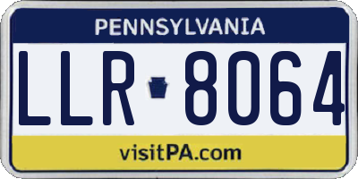 PA license plate LLR8064
