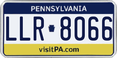 PA license plate LLR8066
