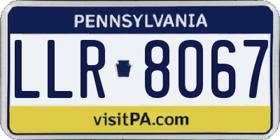 PA license plate LLR8067
