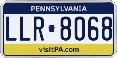 PA license plate LLR8068
