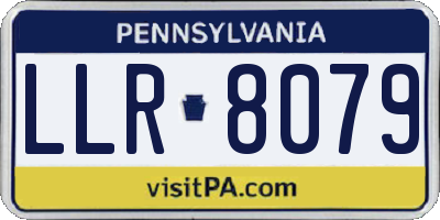 PA license plate LLR8079