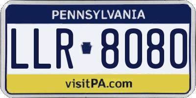 PA license plate LLR8080