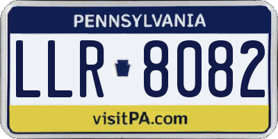 PA license plate LLR8082