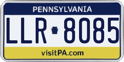 PA license plate LLR8085