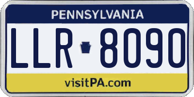 PA license plate LLR8090