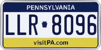 PA license plate LLR8096
