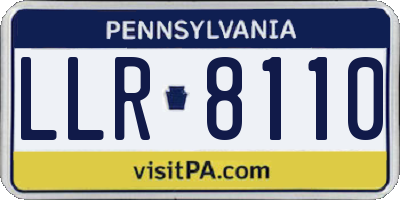 PA license plate LLR8110