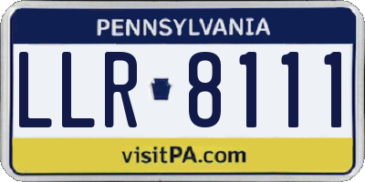 PA license plate LLR8111