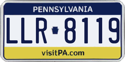 PA license plate LLR8119