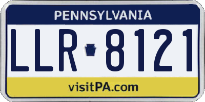 PA license plate LLR8121