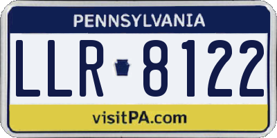 PA license plate LLR8122