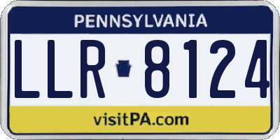 PA license plate LLR8124