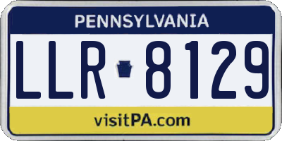 PA license plate LLR8129