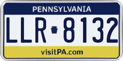 PA license plate LLR8132