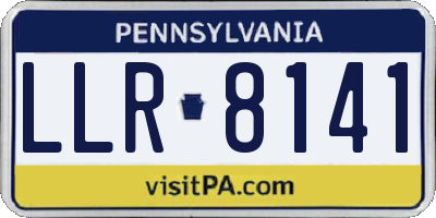 PA license plate LLR8141