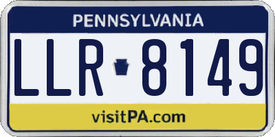 PA license plate LLR8149