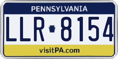 PA license plate LLR8154