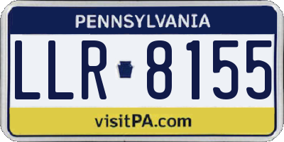 PA license plate LLR8155