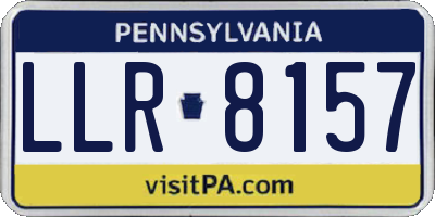 PA license plate LLR8157