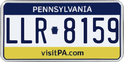 PA license plate LLR8159