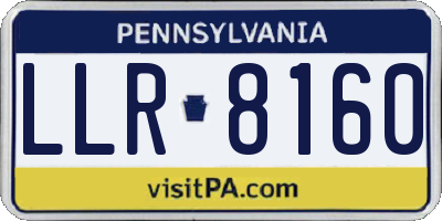 PA license plate LLR8160